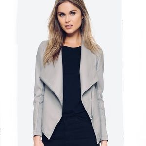 BB DAKOTA Gabrielle Faux Leather Jacket Gray M